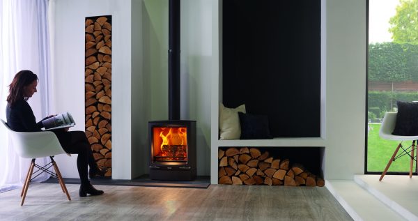 Vogue Midi Wood burning with plinth